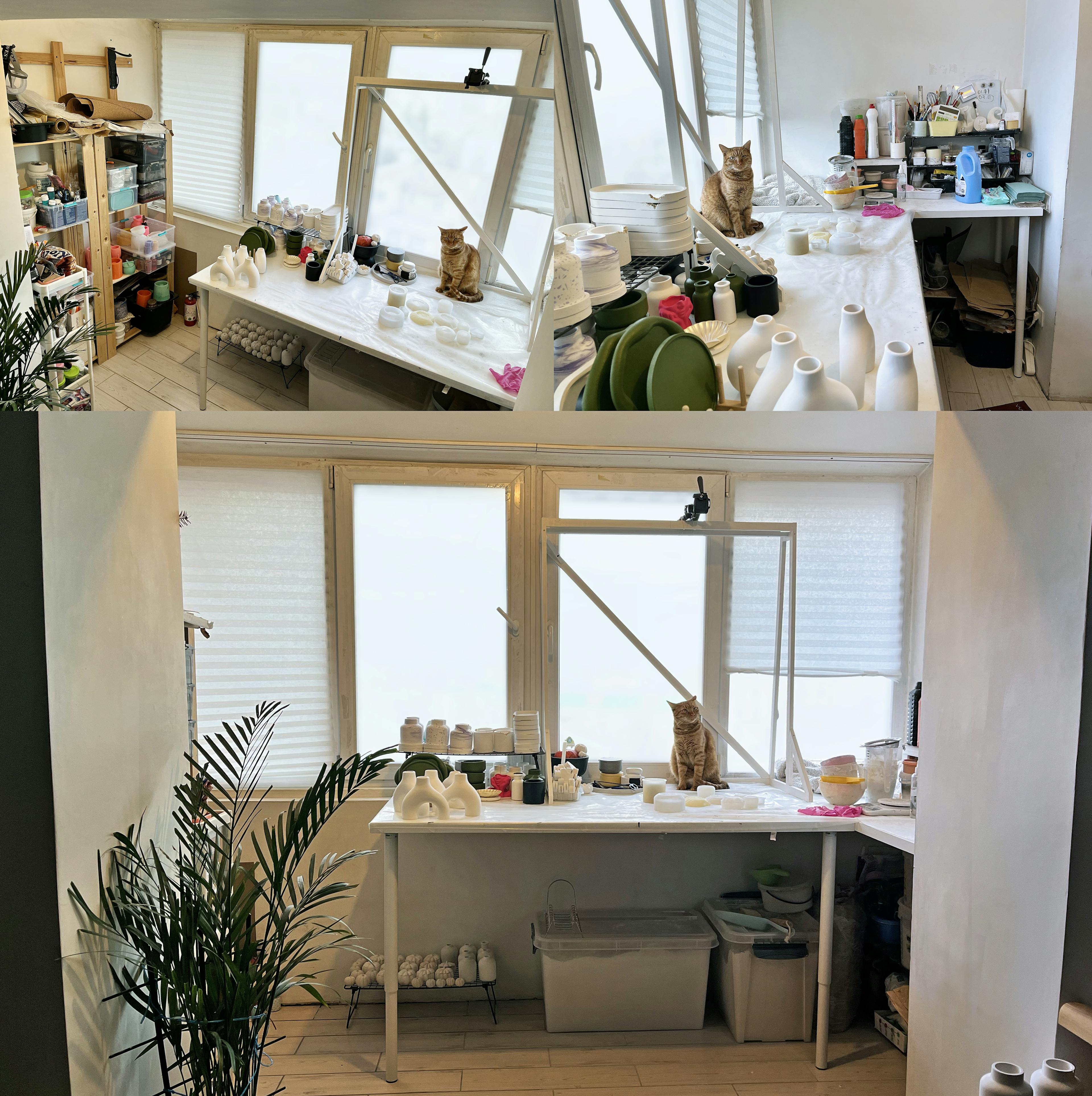 Фото робочого місця у майстерні-студії домашнього декору Щаслива Качка.