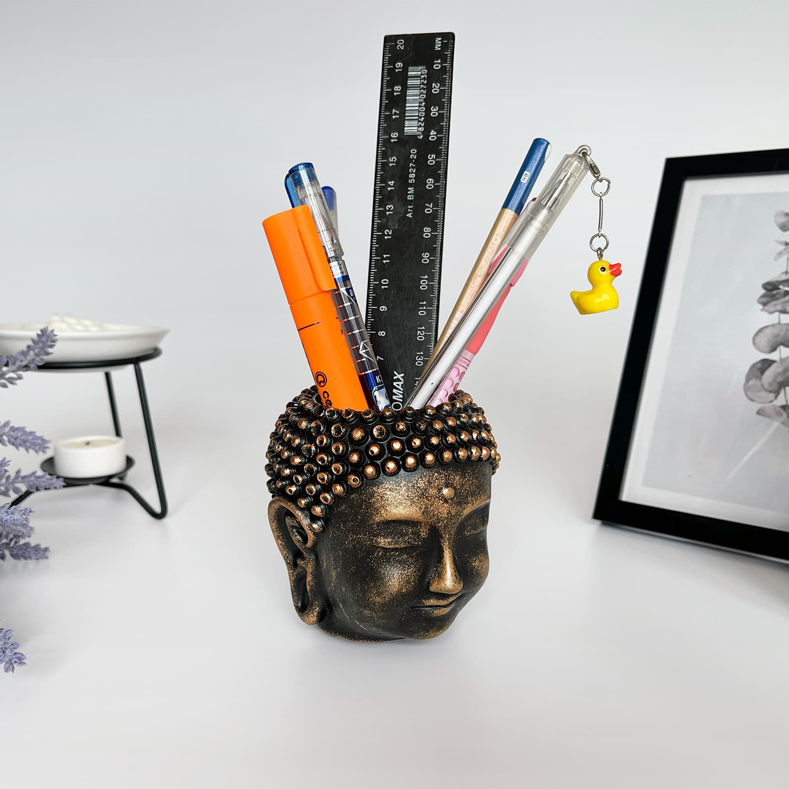 Кашпо Органайзер Спокій Будди | Гіпсовий Виріб від майстерні "Щаслива Качка" - Слайд 4