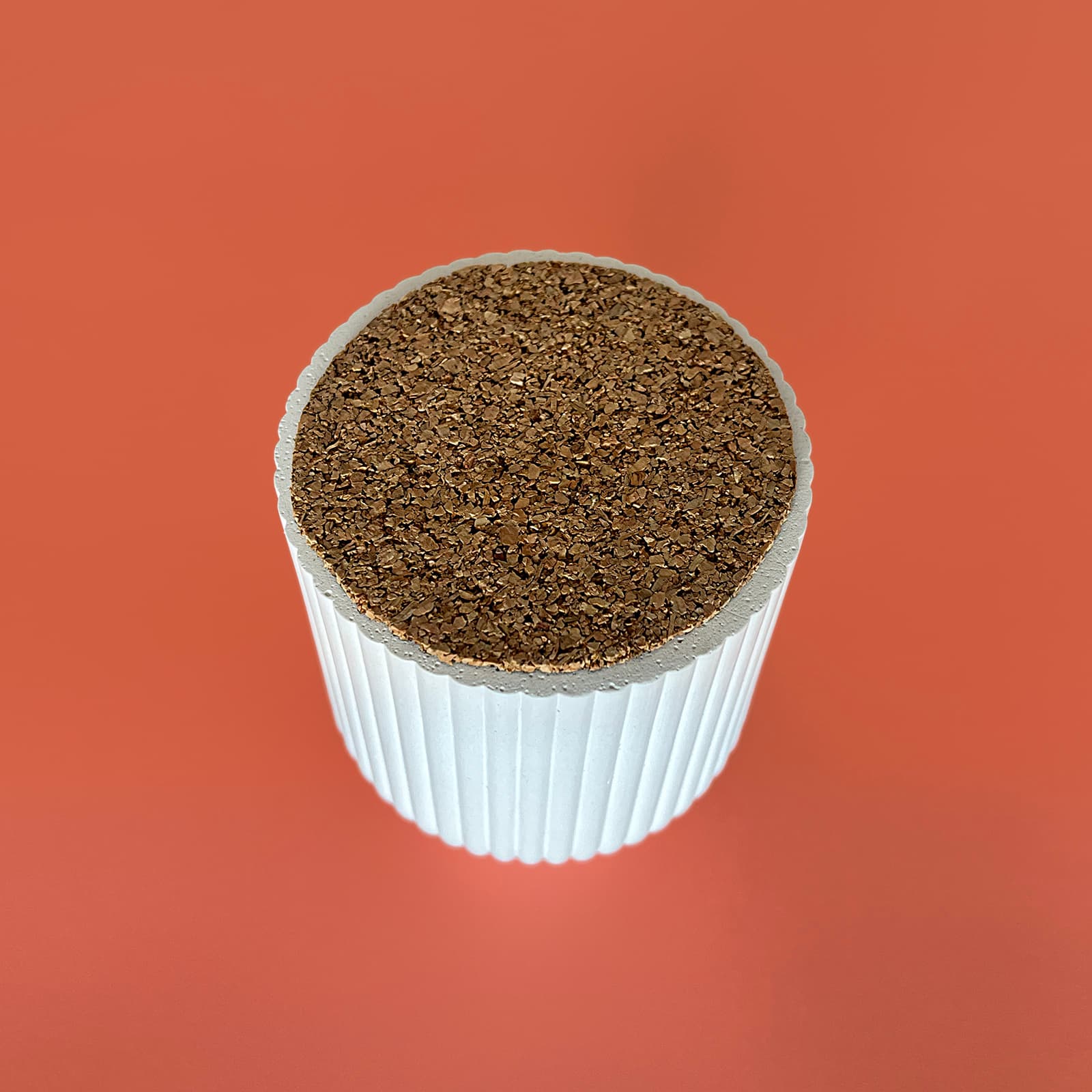 Ваза Ребриста Біла | Гіпсовий Виріб від майстерні "Щаслива Качка" - Слайд 4