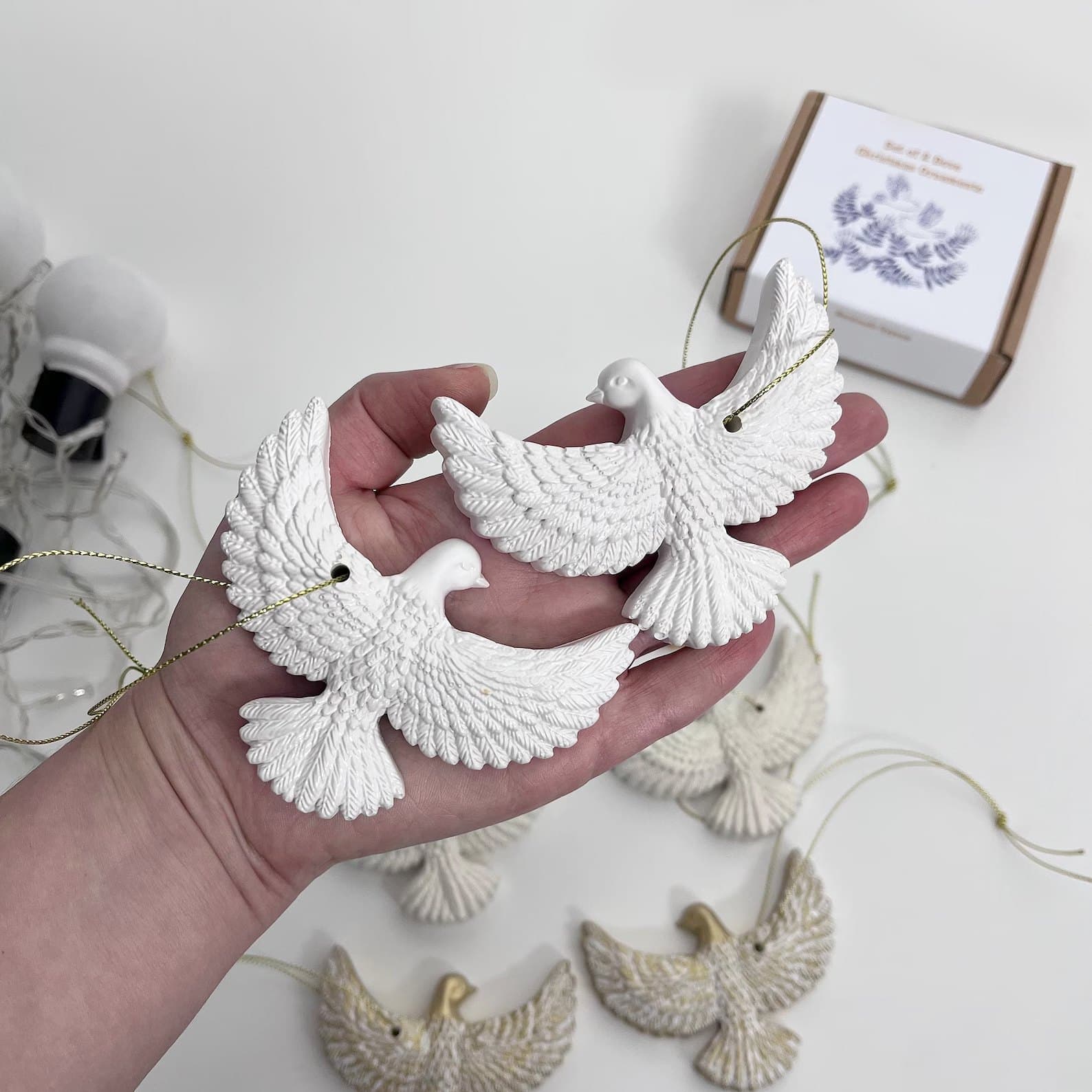 Фігурка Дикі Горлиці Дружби – підвіски зі шнурком (набір з 2 штук) з Гіпсу