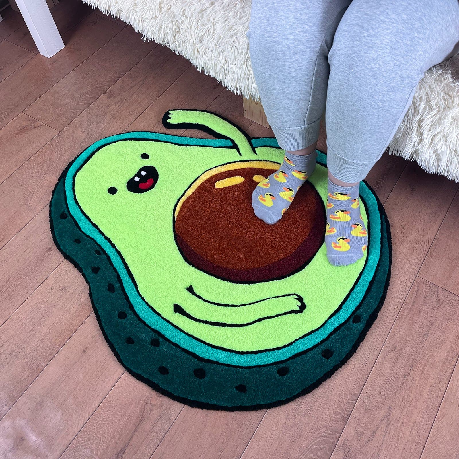 Килим Веселе Авокадо та бульбашка "Hello!" (набір з 2 килимів) | Тафтинговий Килим від майстерні "Щаслива Качка" - Слайд 15