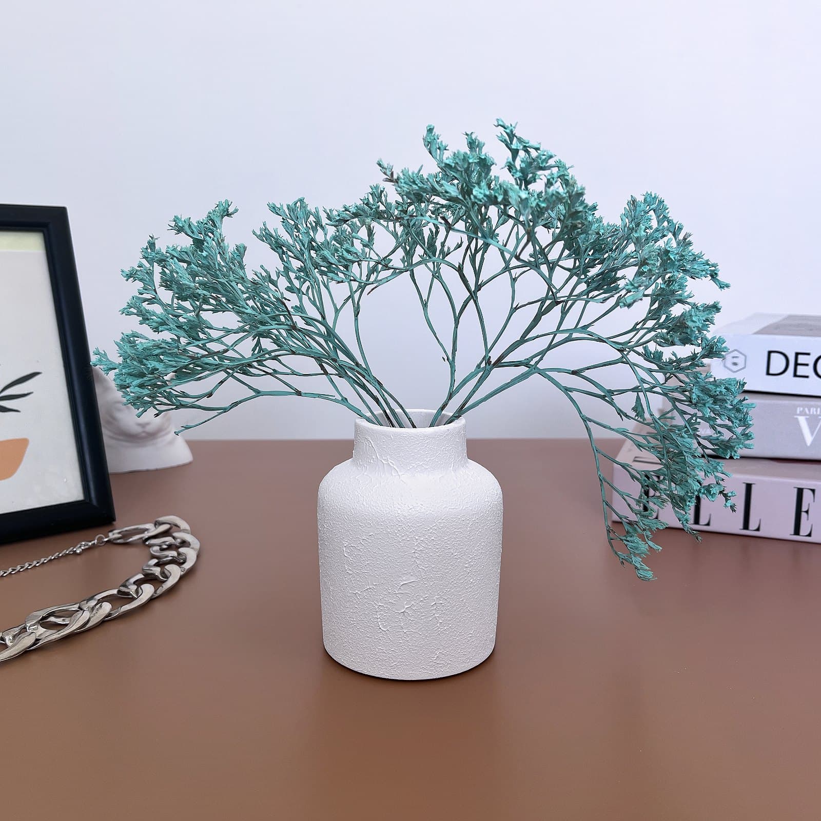 Ваза Scandi Фактурна Біла | Гіпсовий Виріб від майстерні "Щаслива Качка" - Слайд 6