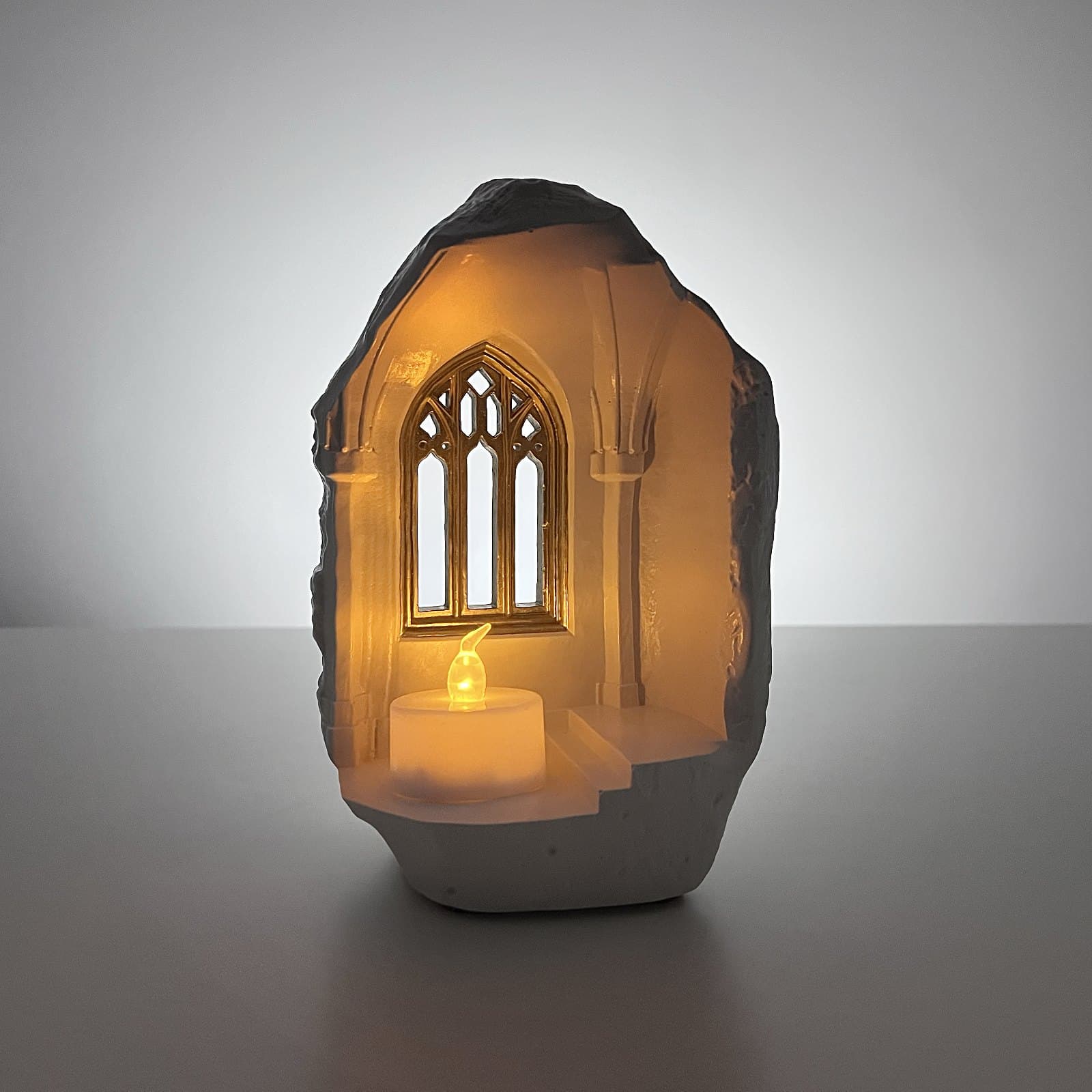 Підсвічник Чарівний Замок з Чайною Свічкою | Гіпсовий Виріб від майстерні "Щаслива Качка" - Слайд 11