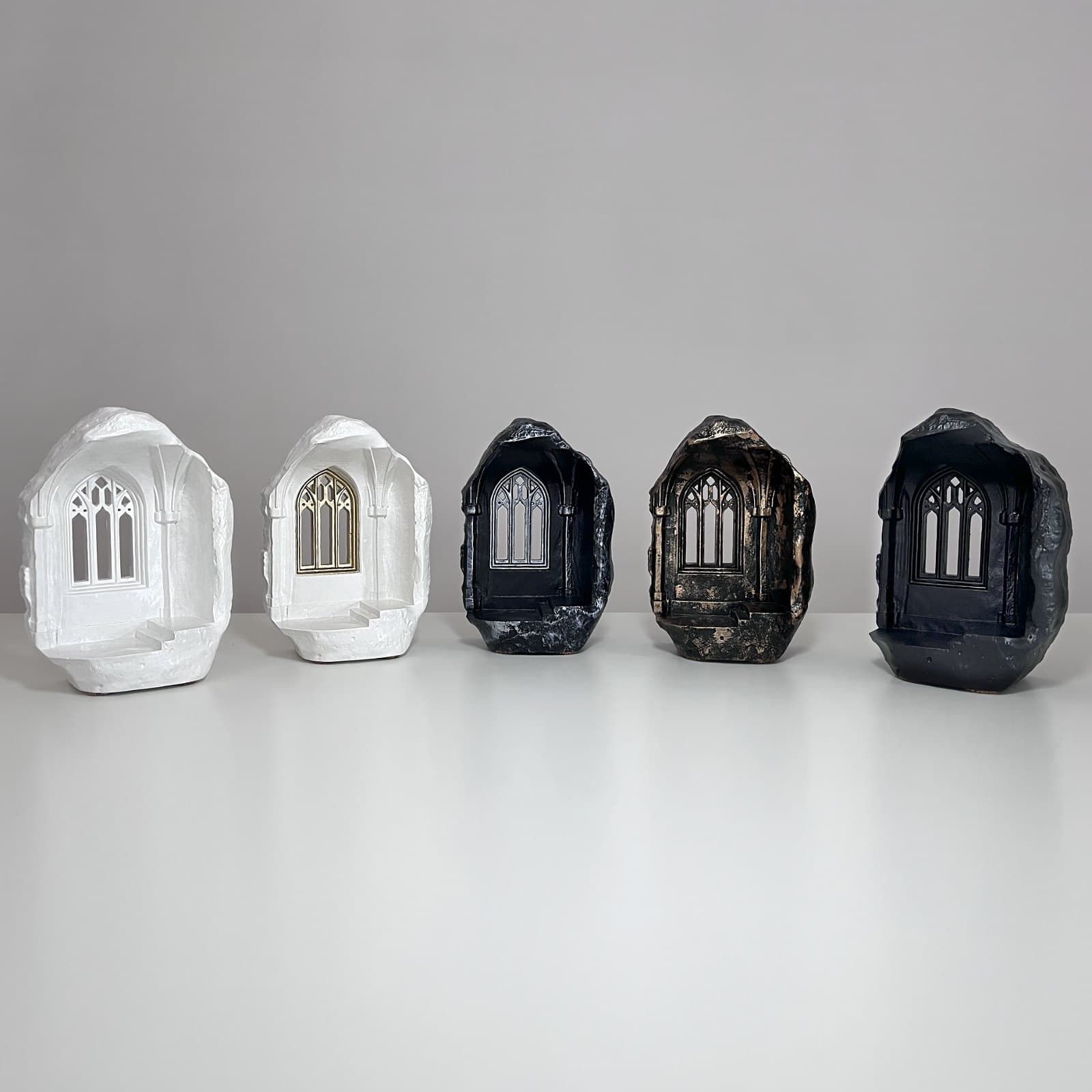 Підсвічник Чарівний Замок з Чайною Свічкою | Гіпсовий Виріб від майстерні "Щаслива Качка" - Слайд 2