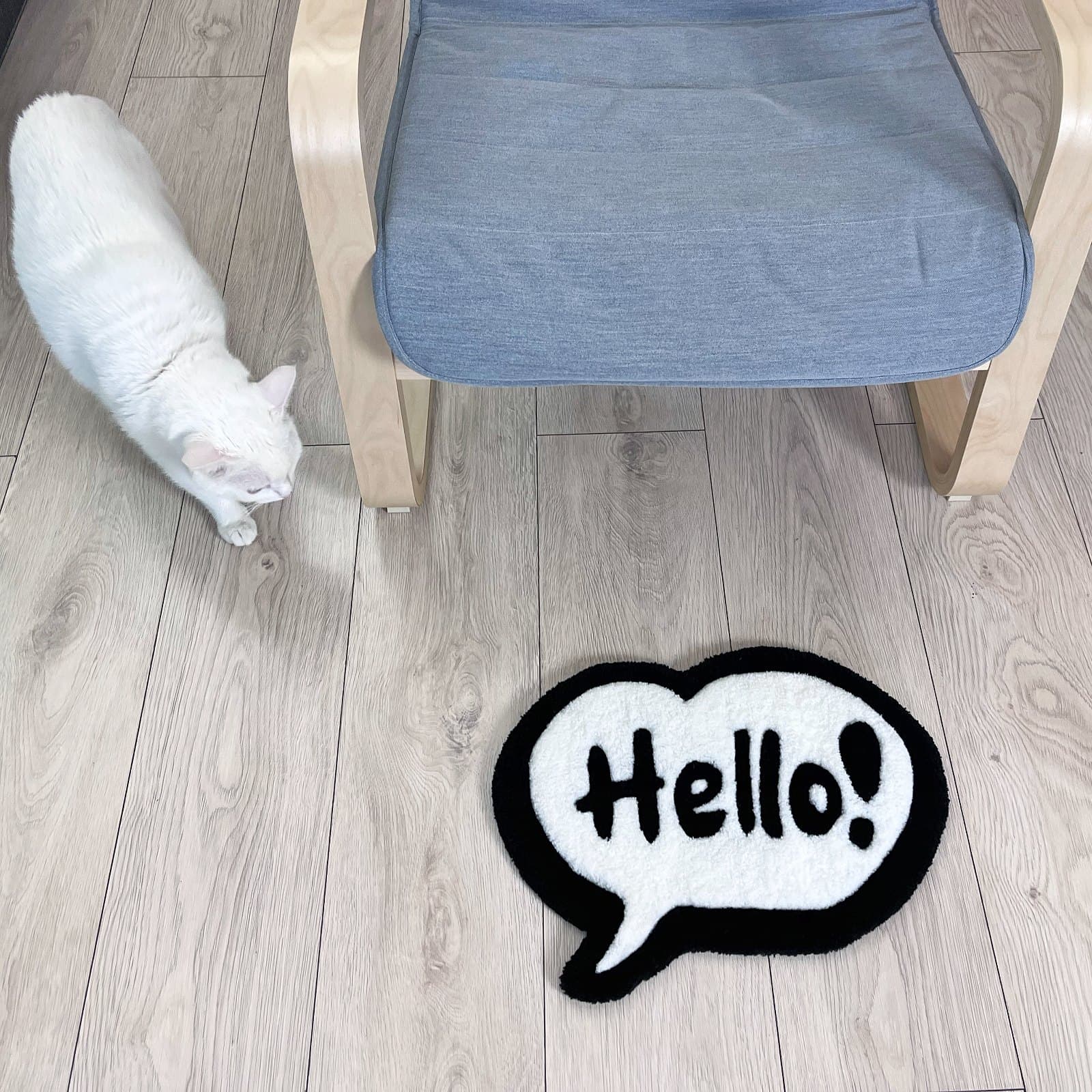 Килим Веселе Авокадо та бульбашка "Hello!" (набір з 2 килимів) | Тафтинговий Килим від майстерні "Щаслива Качка" - Слайд 14