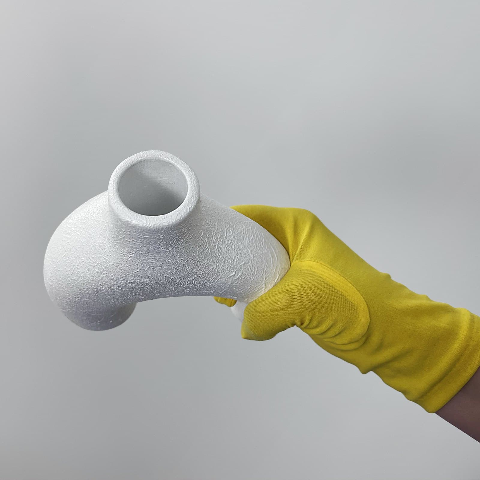 Ваза Арка Фактурна Біла | Гіпсовий Виріб від майстерні "Щаслива Качка" - Слайд 10