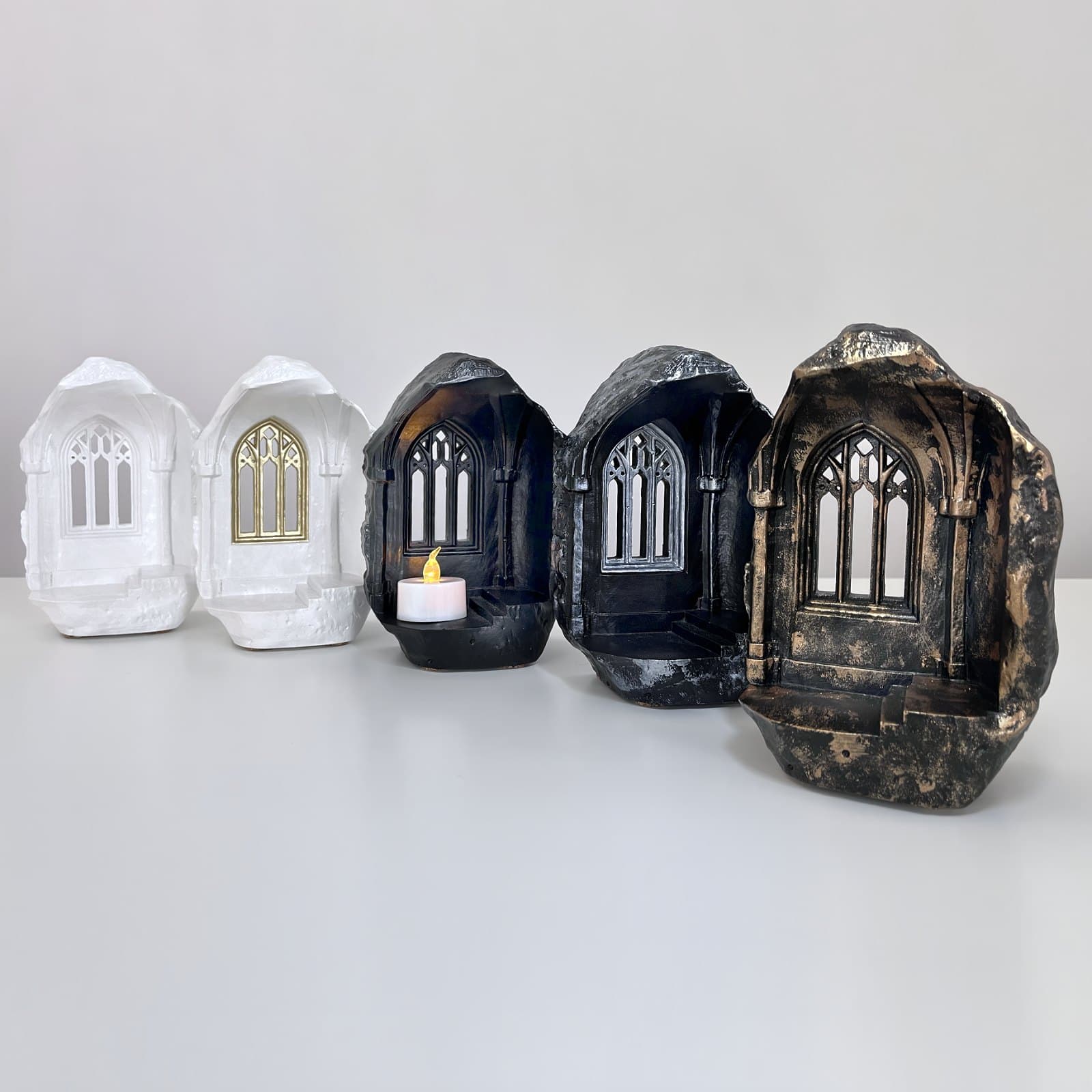 Підсвічник Чарівний Замок з Чайною Свічкою з Гіпсу