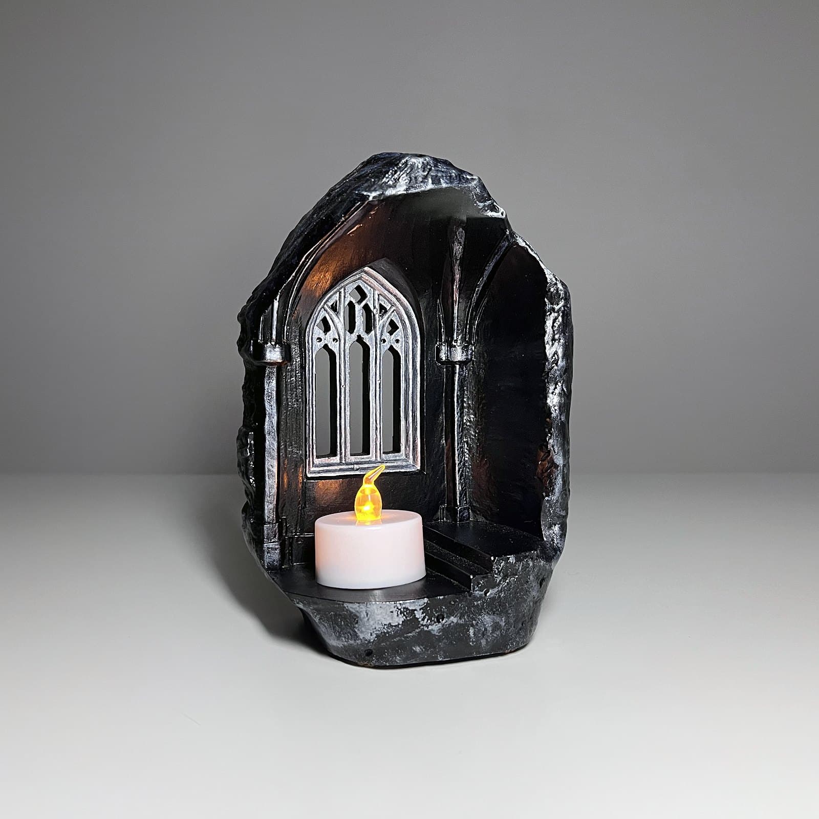 Підсвічник Чарівний Замок з Чайною Свічкою | Гіпсовий Виріб від майстерні "Щаслива Качка" - Слайд 13