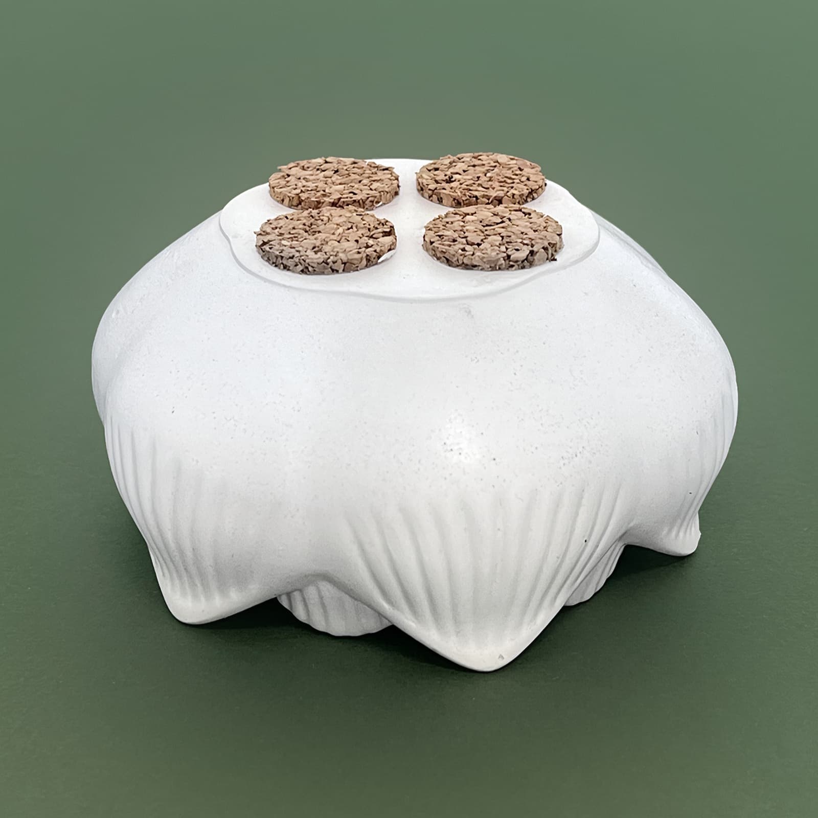 Кашпо Лотос Біле | Гіпсовий Виріб від майстерні "Щаслива Качка" - Слайд 6