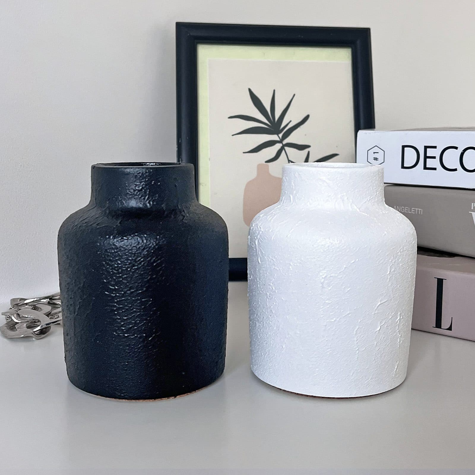 Ваза Scandi Фактурна Біла | Гіпсовий Виріб від майстерні "Щаслива Качка" - Слайд 10