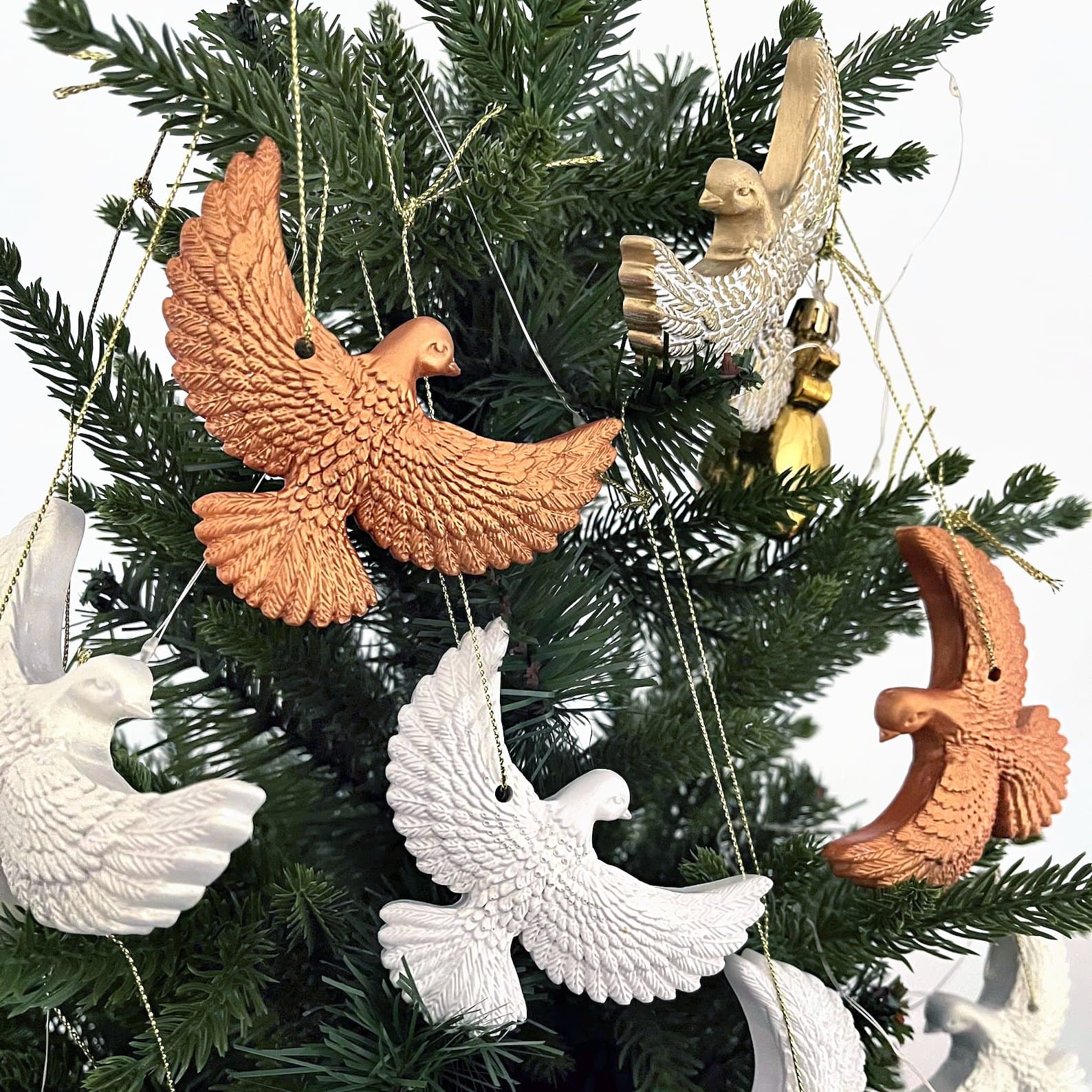 Фігурка Дикі Горлиці Дружби – підвіски зі шнурком (набір з 2 штук) | Гіпсовий Виріб від майстерні "Щаслива Качка" - Слайд 5