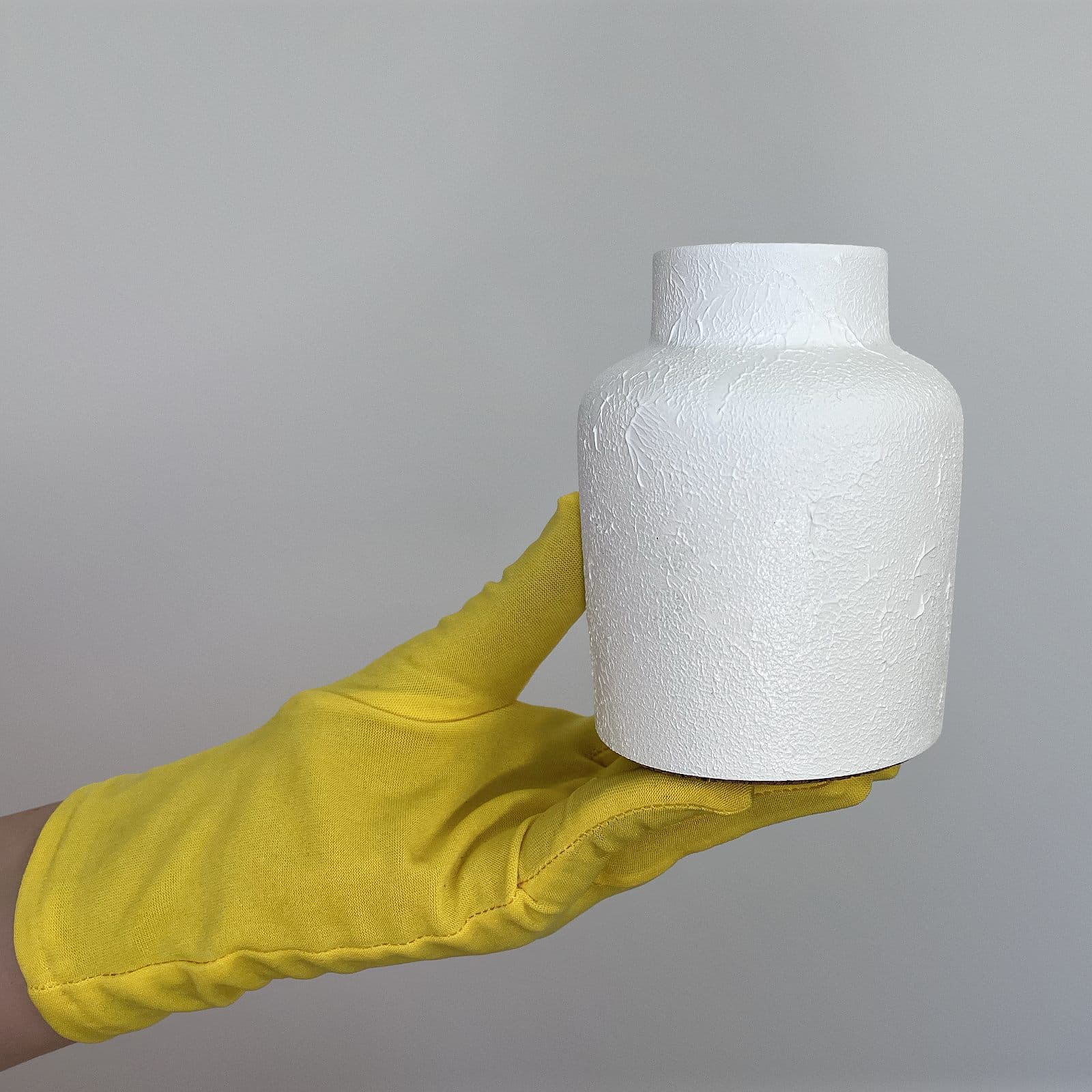 Ваза Scandi Фактурна Біла | Гіпсовий Виріб від майстерні "Щаслива Качка" - Слайд 7