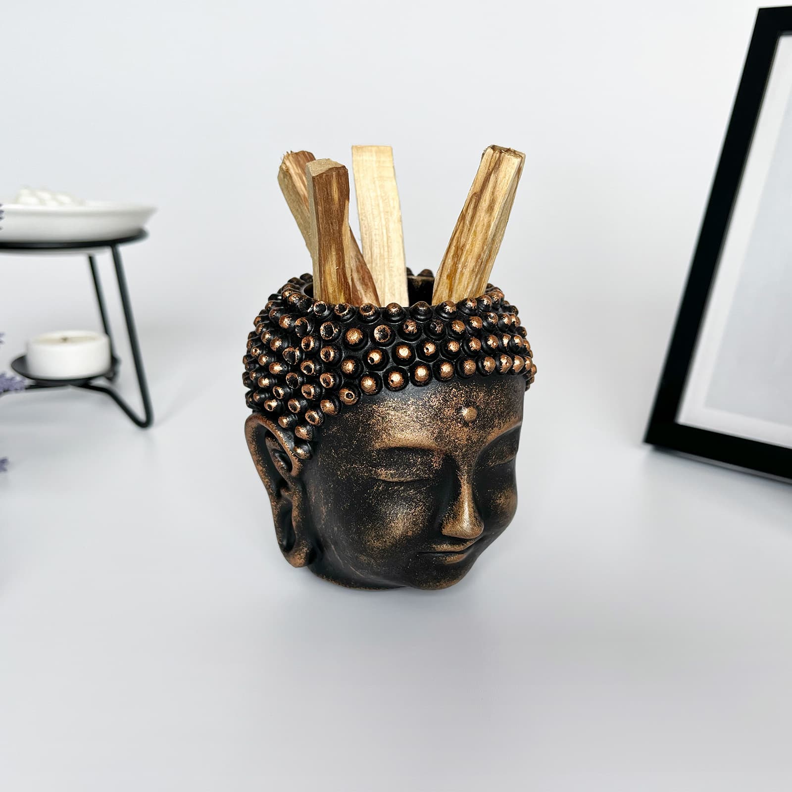 Кашпо Органайзер Спокій Будди | Гіпсовий Виріб від майстерні "Щаслива Качка" - Слайд 3